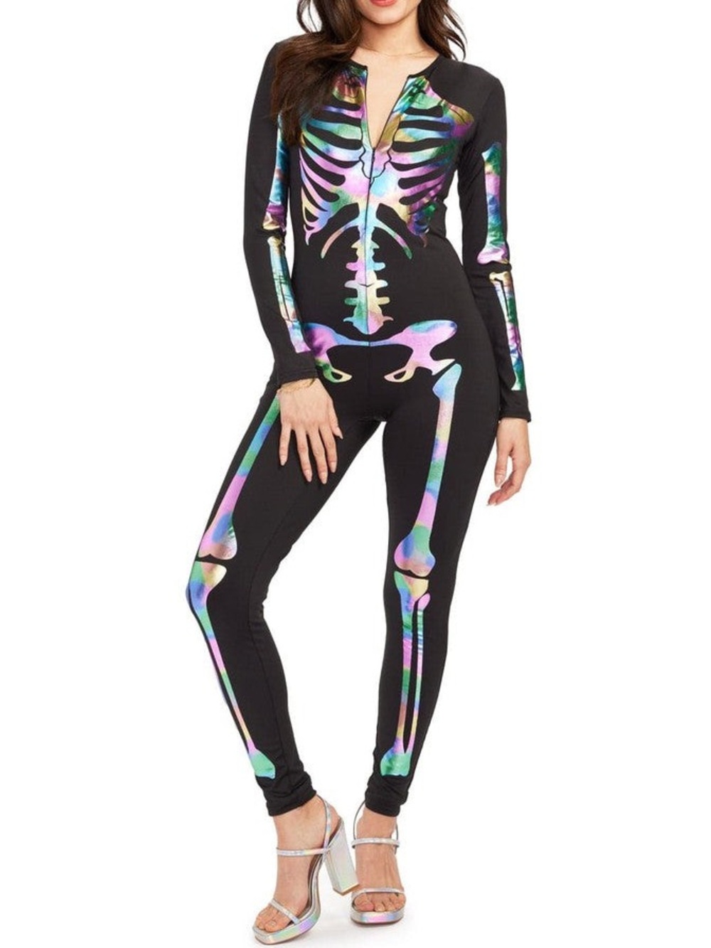 Iridescent Skeleton Bodysuit Costume | Size: XL